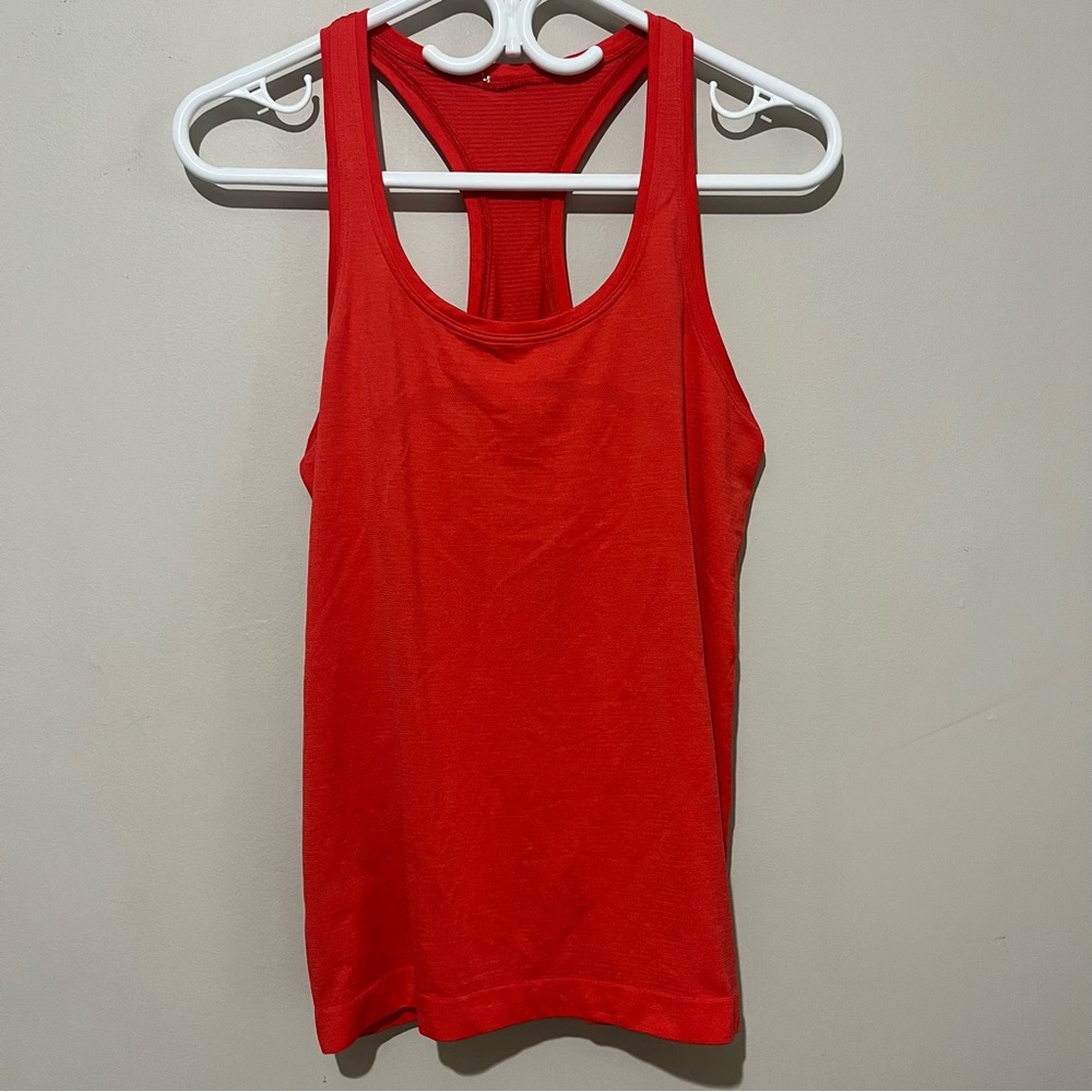 Lululemon Swiftly Tech Tank Top coral red size 8